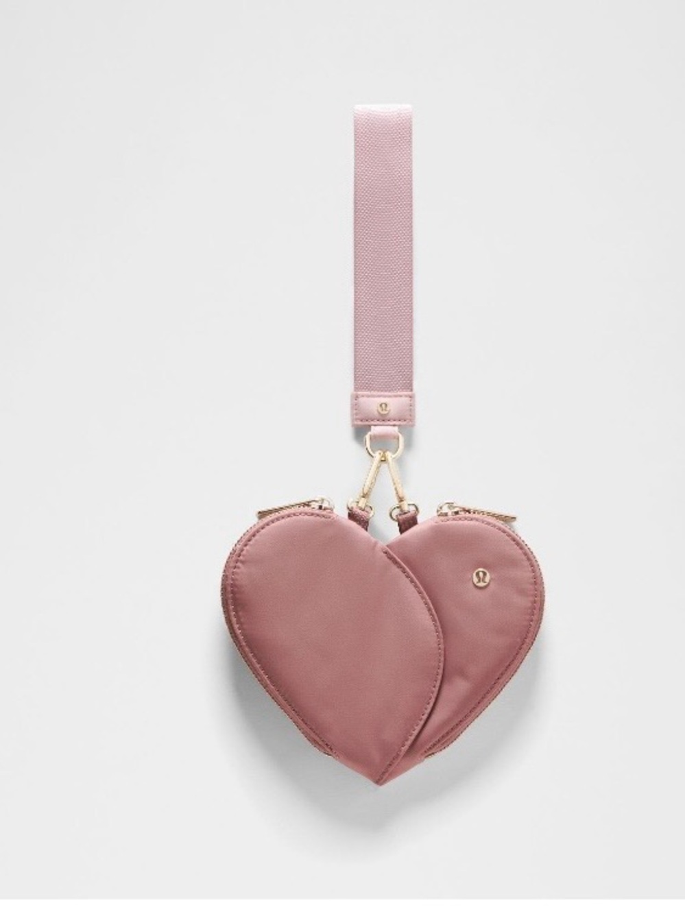 NWT LULULEMON DUAL POUCH WRISTLET Heart Spiced Chai Gold
